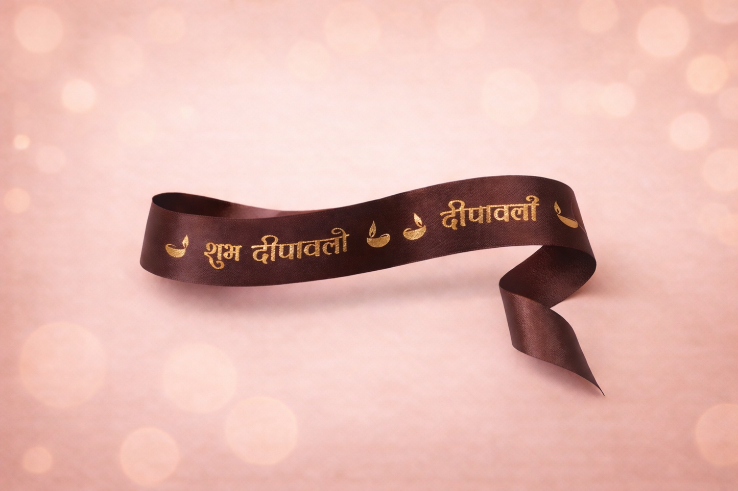 Shubh Deepawali Brown Ribbon - Gift box by Wonderkraftz