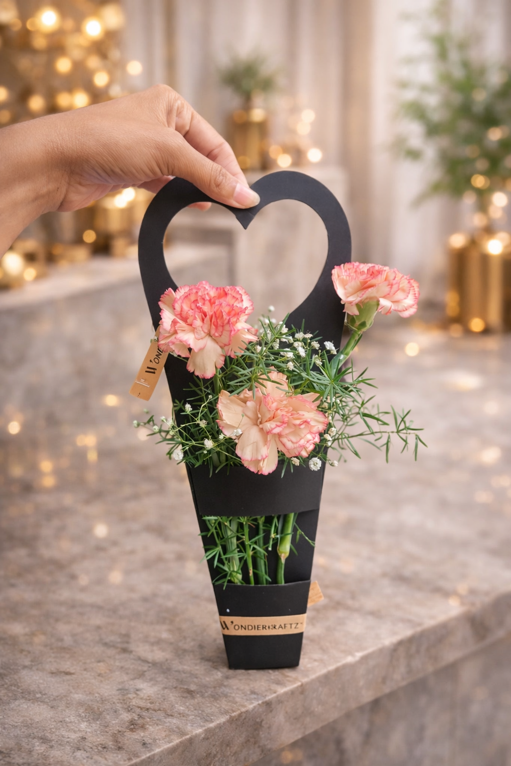 Carnation In Heart Sleeves