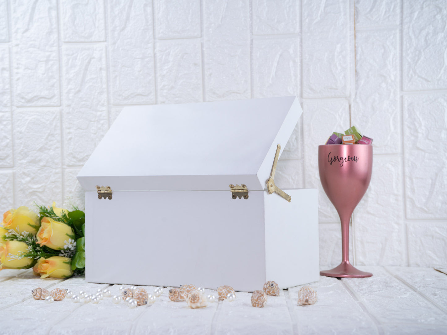 White Leatherite Drawer