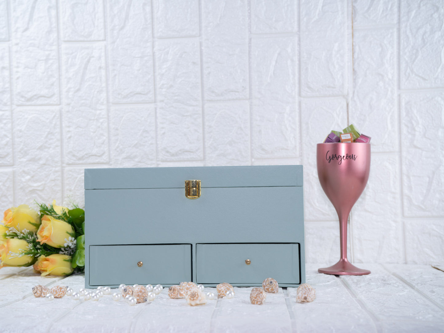 Mint Green Leatherite Drawer