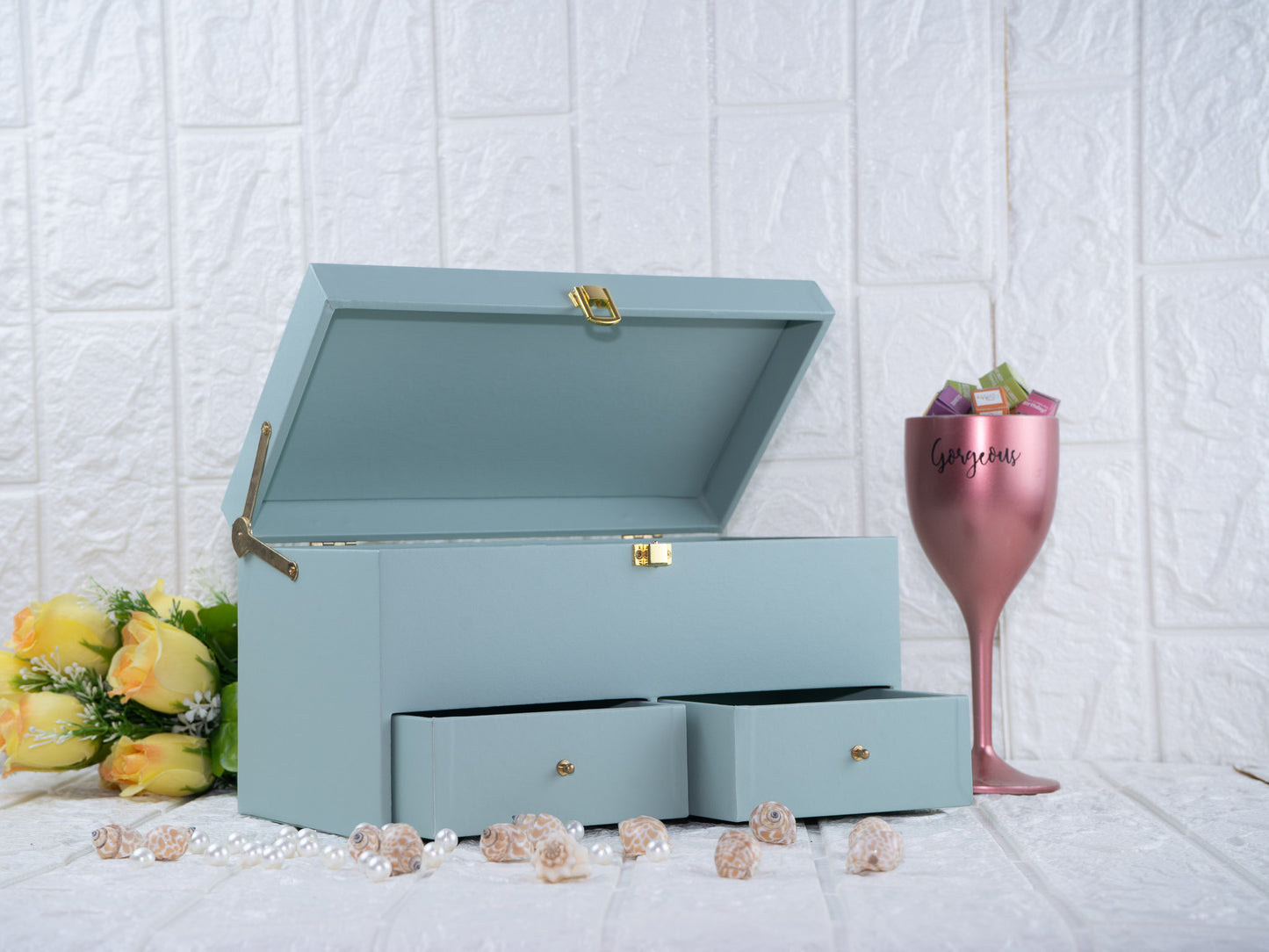 Mint Green Leatherite Drawer