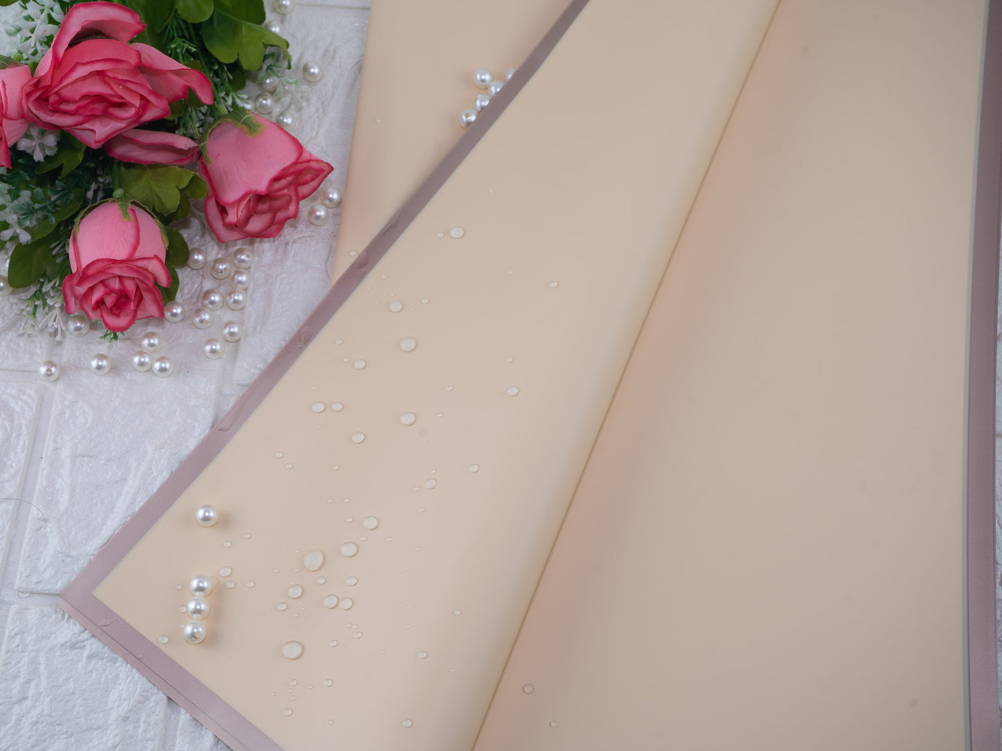 Bouquet sheet cream golden lining