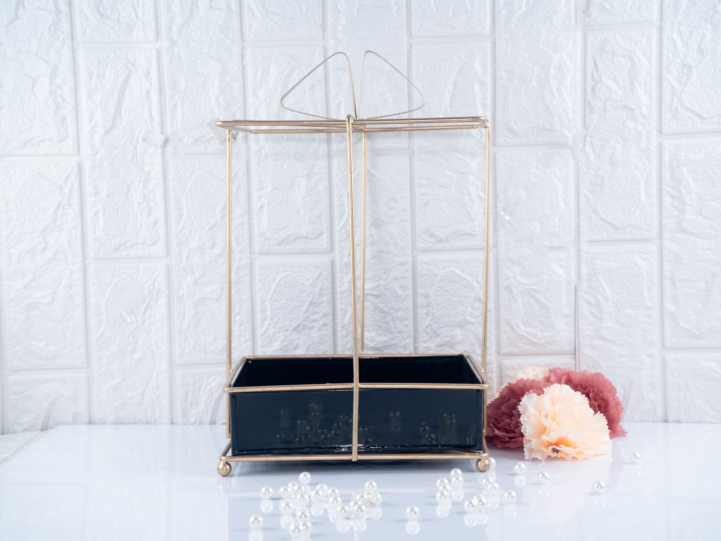 Cage hamper with black tray