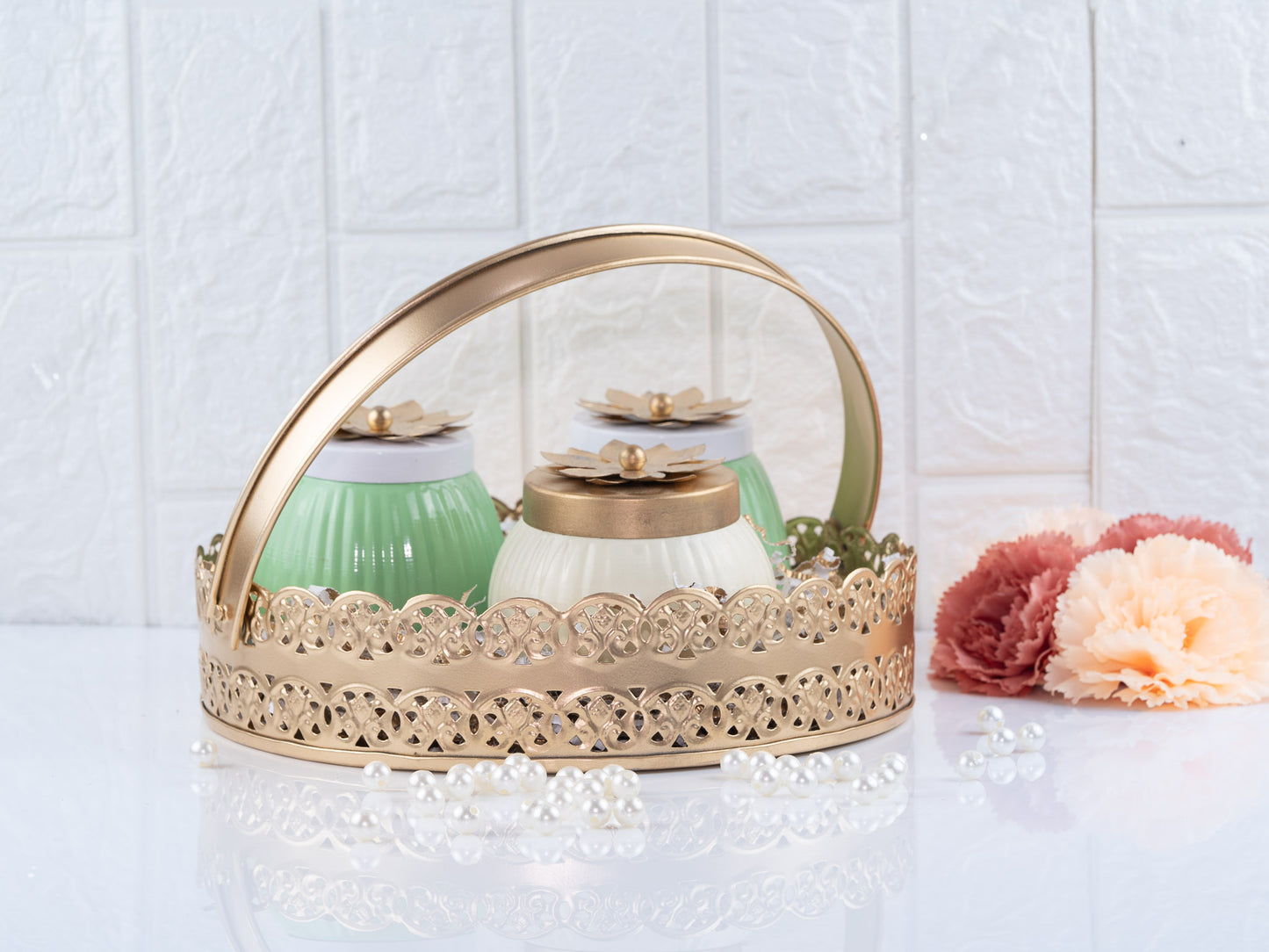 Round metal hamper