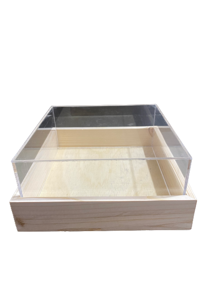 Pinewood box with acrylic top (9*9*4) - Wonderkraftz™