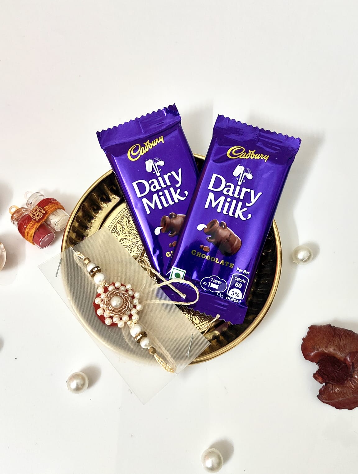 Cute Brass Hamper for Bhai
