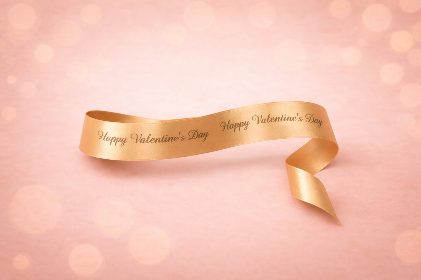 Happy Valentines Day Golden Ribbon - gift wrapper by Wonderkraftz