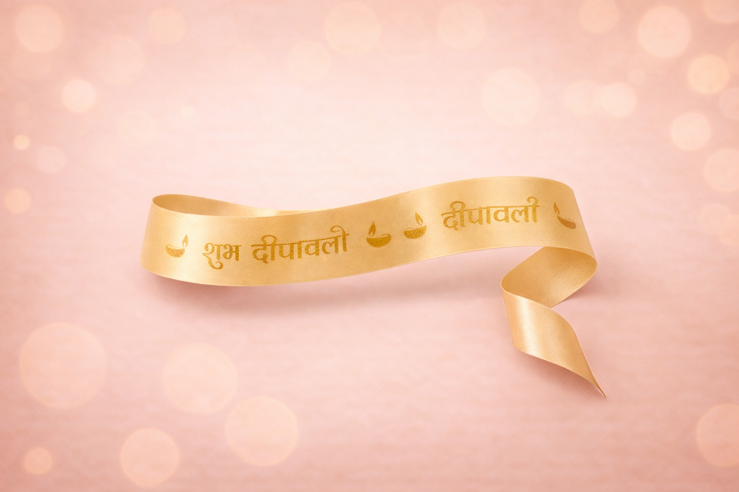 Shubh Deepawali Golden Ribbon - gift wrapper by Wonderkraftz