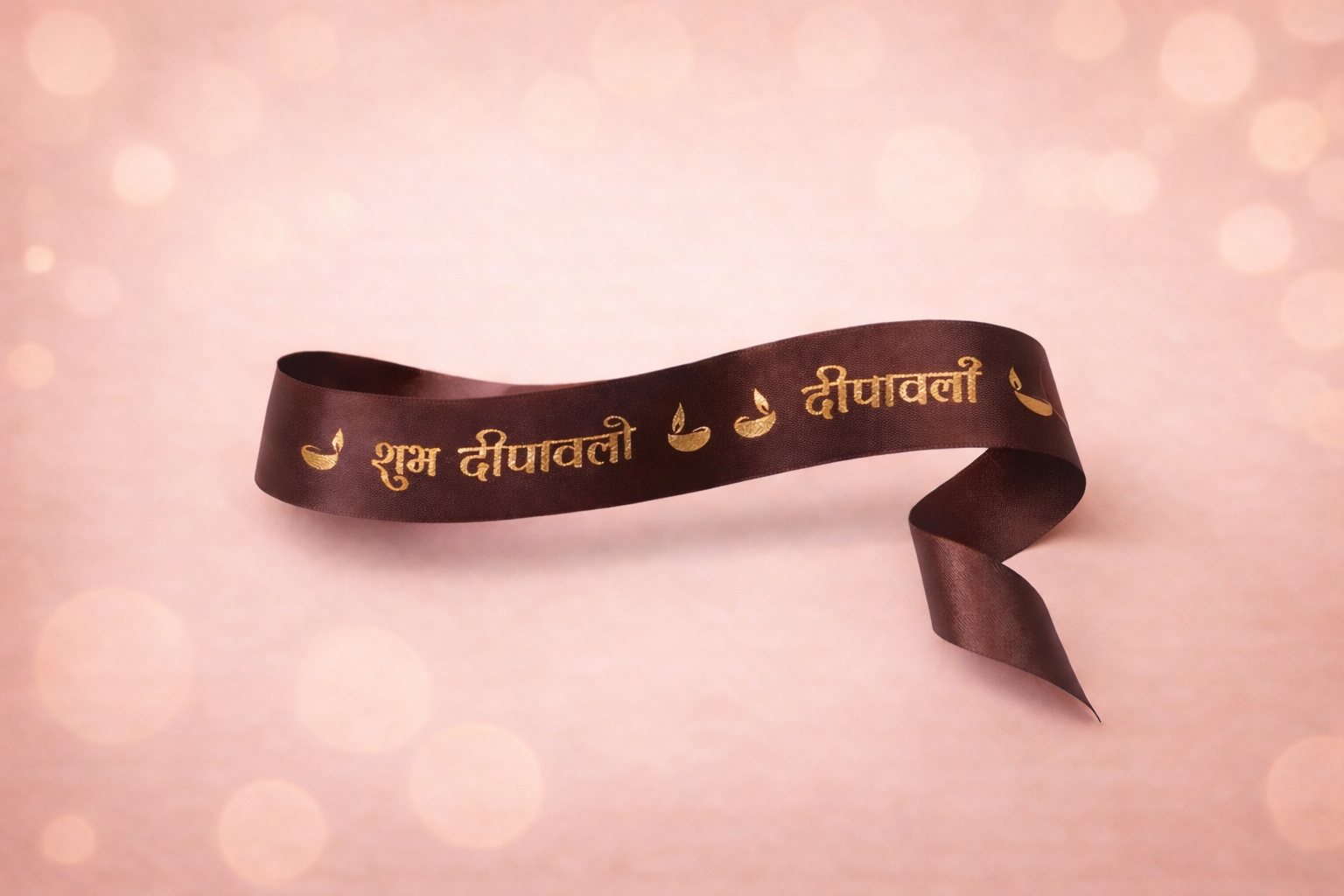 Shubh Deepawali Brown Ribbon - Gift box by Wonderkraftz