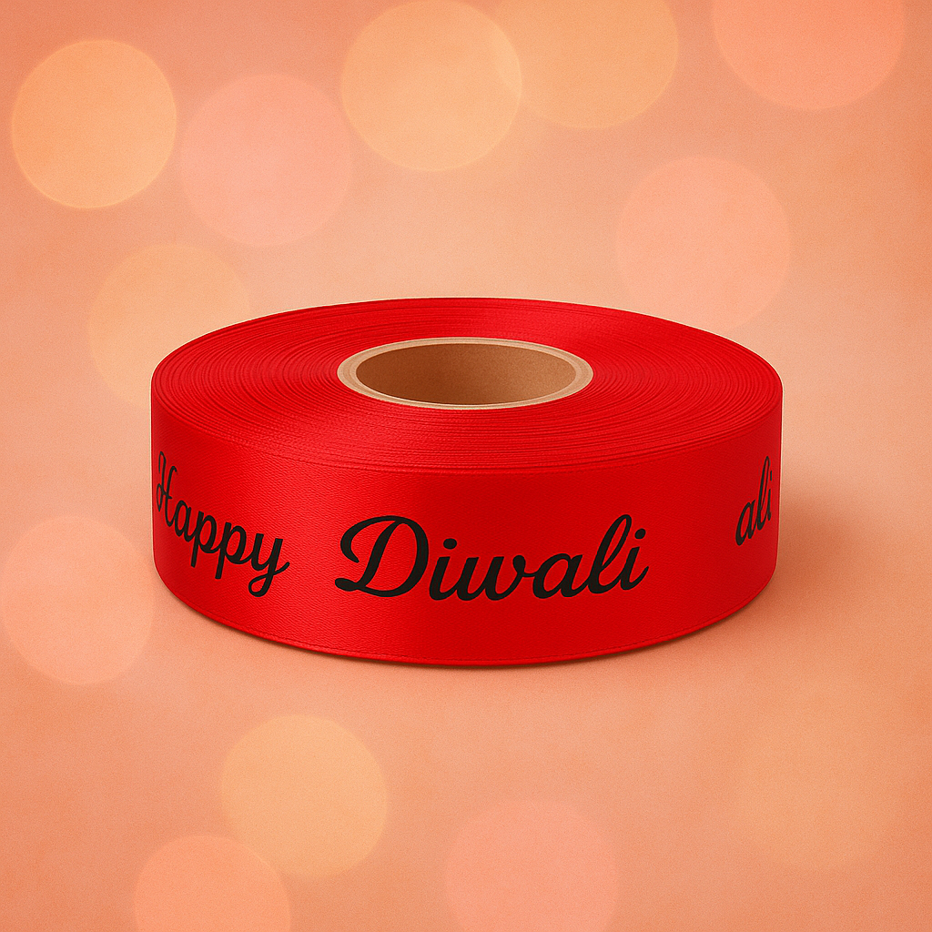 Happy Diwali Red Ribbon