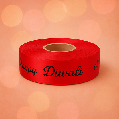 Happy Diwali Red Ribbon
