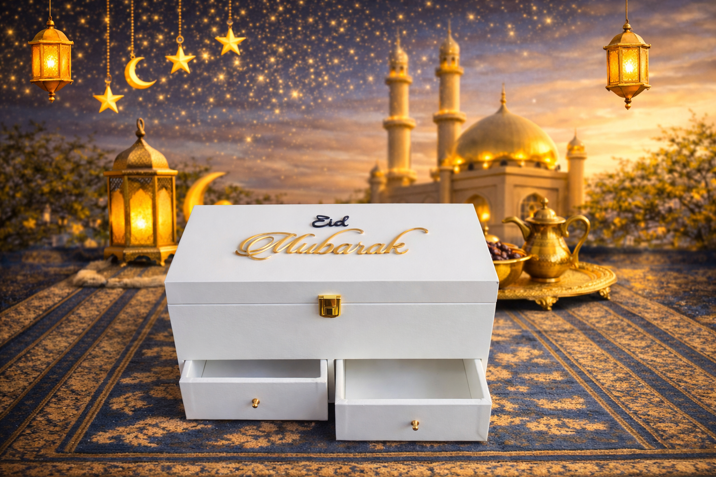 White Eid Drawer Box Gift box - View 2