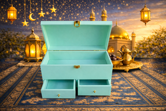 Mint Green Eid Drawer Box - Gift box by Wonderkraftz