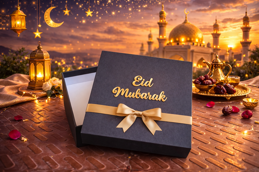Black Rigid Eid Box - Gift box by Wonderkraftz