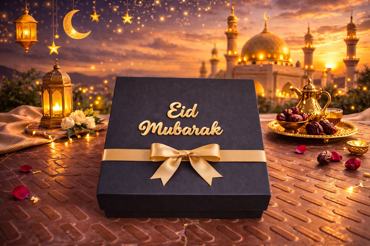 Black Rigid Eid Box Gift box - View 2