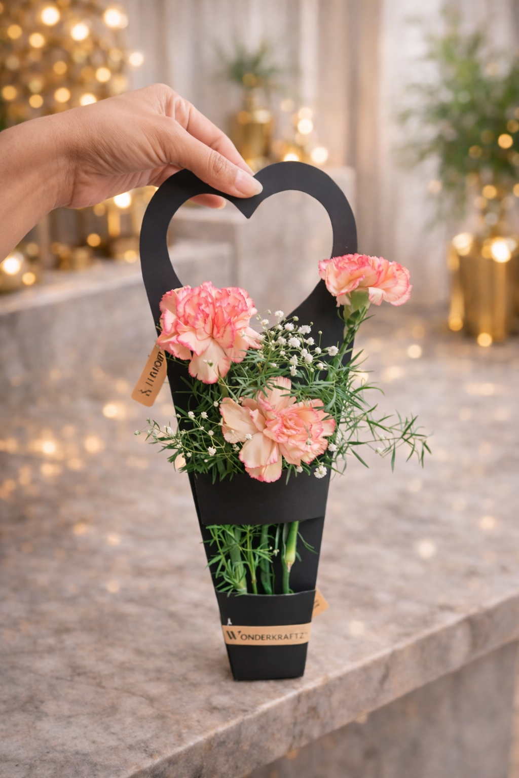 Carnation In Heart Sleeves