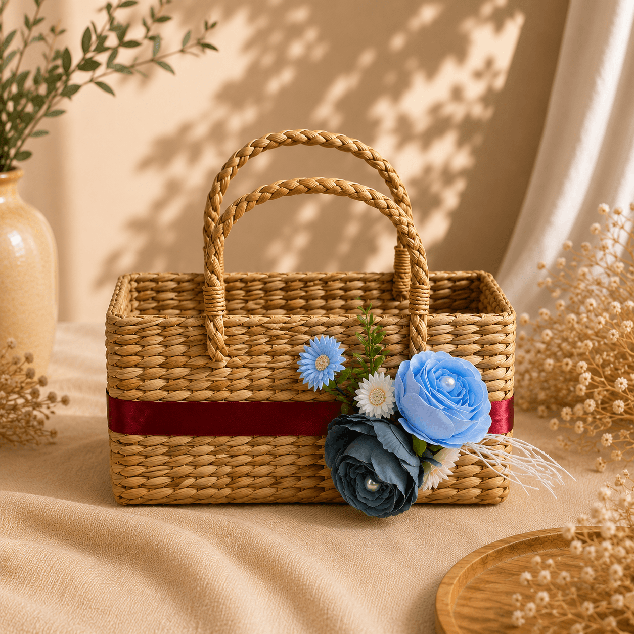 EcoNest Decor Rectangular Sustainable Basket