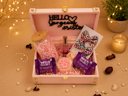 rakhi gift hamper for sister with story box and treats, view 3