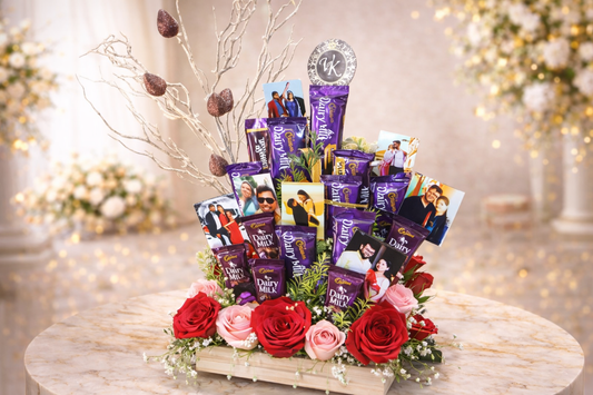 Chocolate & Photo Rose Hamper - Gift box by Wonderkraftz