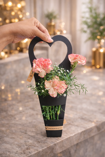 Carnation In Heart Sleeves