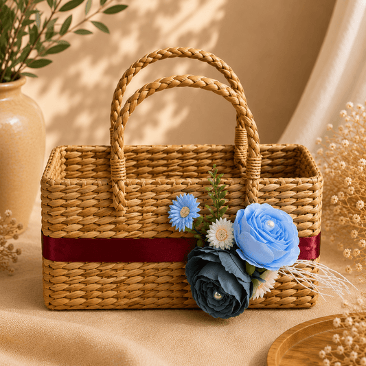 EcoNest Decor Rectangular Sustainable Basket