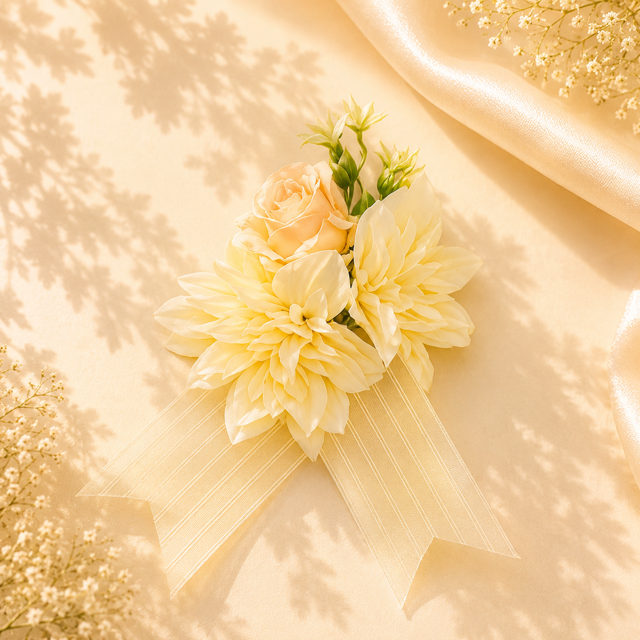 ivory cream artificial flower bunch for hampers and decor