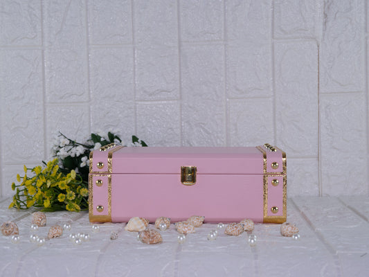 Baby pink Leatherite Trunk