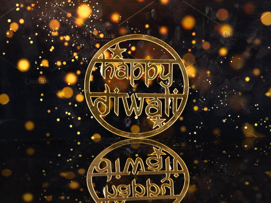 Happy Diwali Circular Acrylic