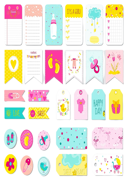 Baby girl (10 sheets of different designs)
