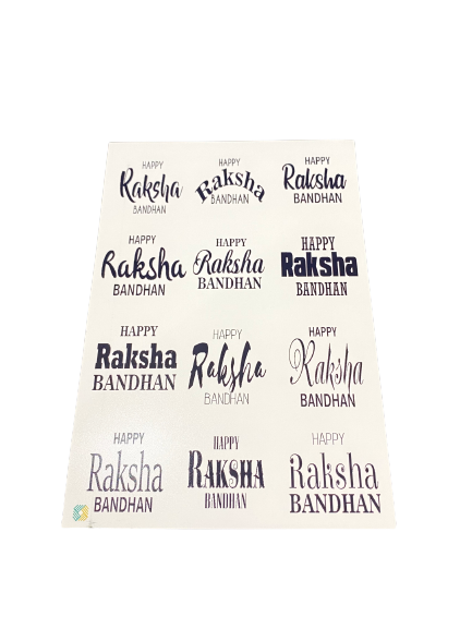 Raksha bandhan (10 sheets of different designs )