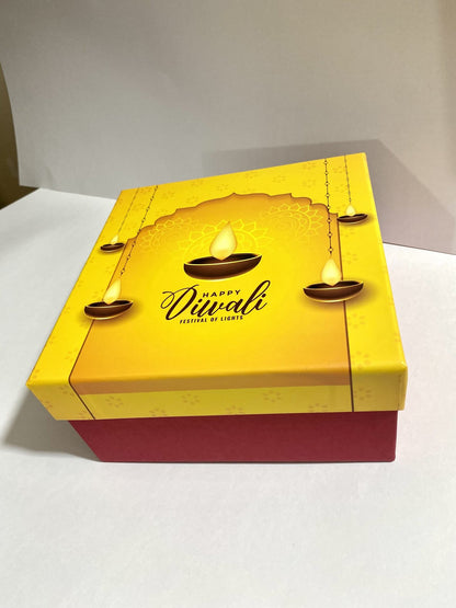 Diwali boxes (yellow: 8*8*4) - Wonderkraftz™