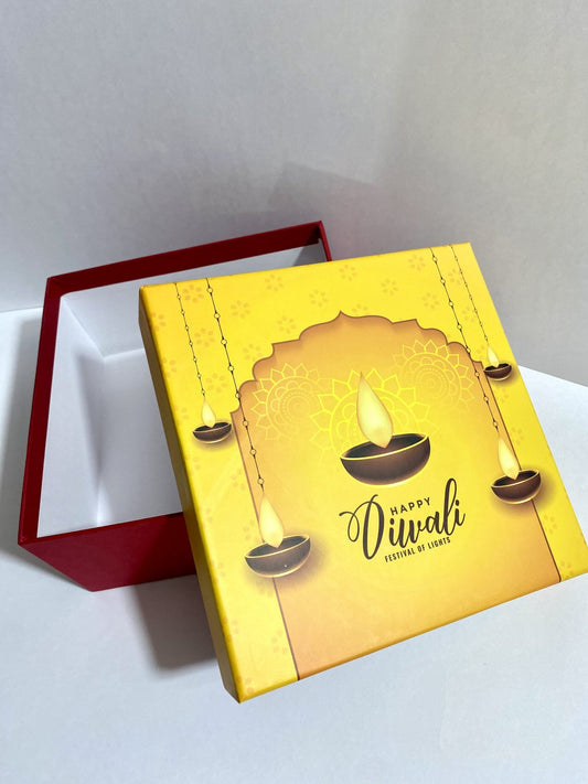 Diwali boxes (yellow: 8*8*4) - Wonderkraftz™