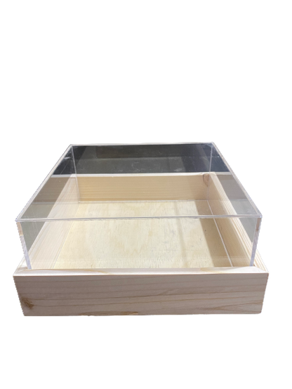 Pinewood box with acrylic top (9*9*4) - Wonderkraftz™