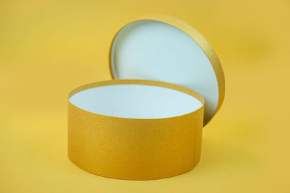 Golden Luxe Round Hamper Box