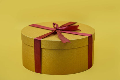 Golden Luxe Round Hamper Box