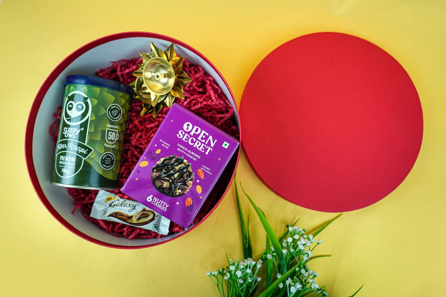 Red Round Hamper Box