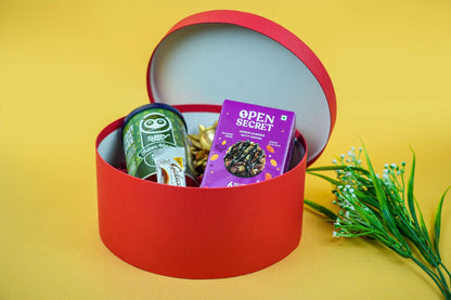 Red Round Hamper Box