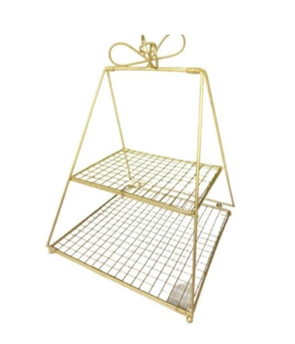 Two tier metal tray