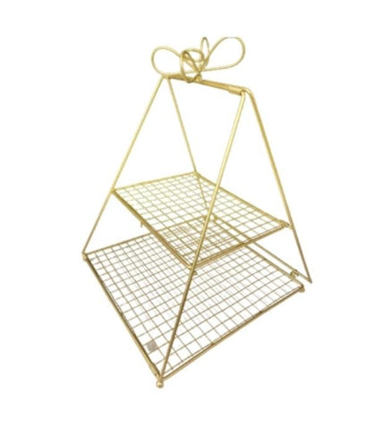 Two tier metal tray